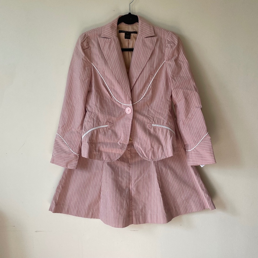 Vintage Marc Jacobs Pink Pinstripe Jacket/Skirt 4